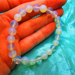 Opalite 8mm Round 7" Stretchy Gemstone Bracelet